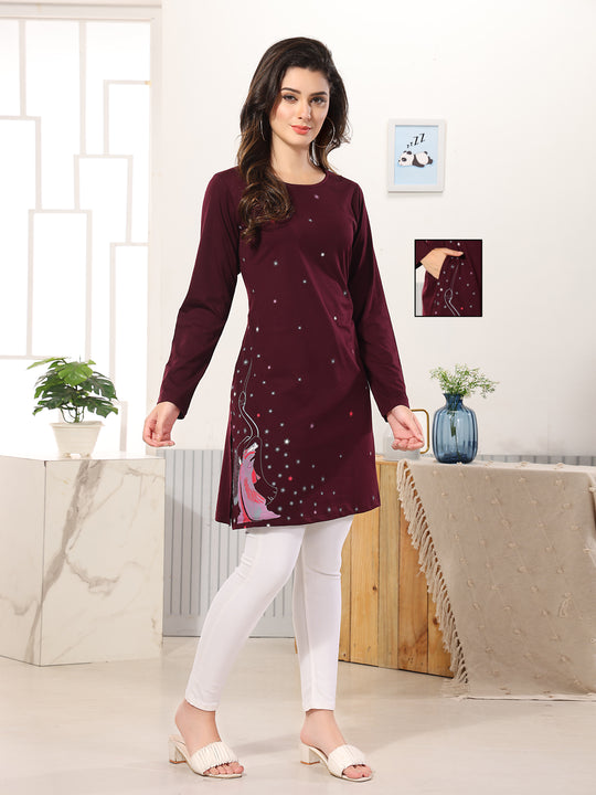 A banner image showcasing 20% - 30% off on Long tops Collection for women